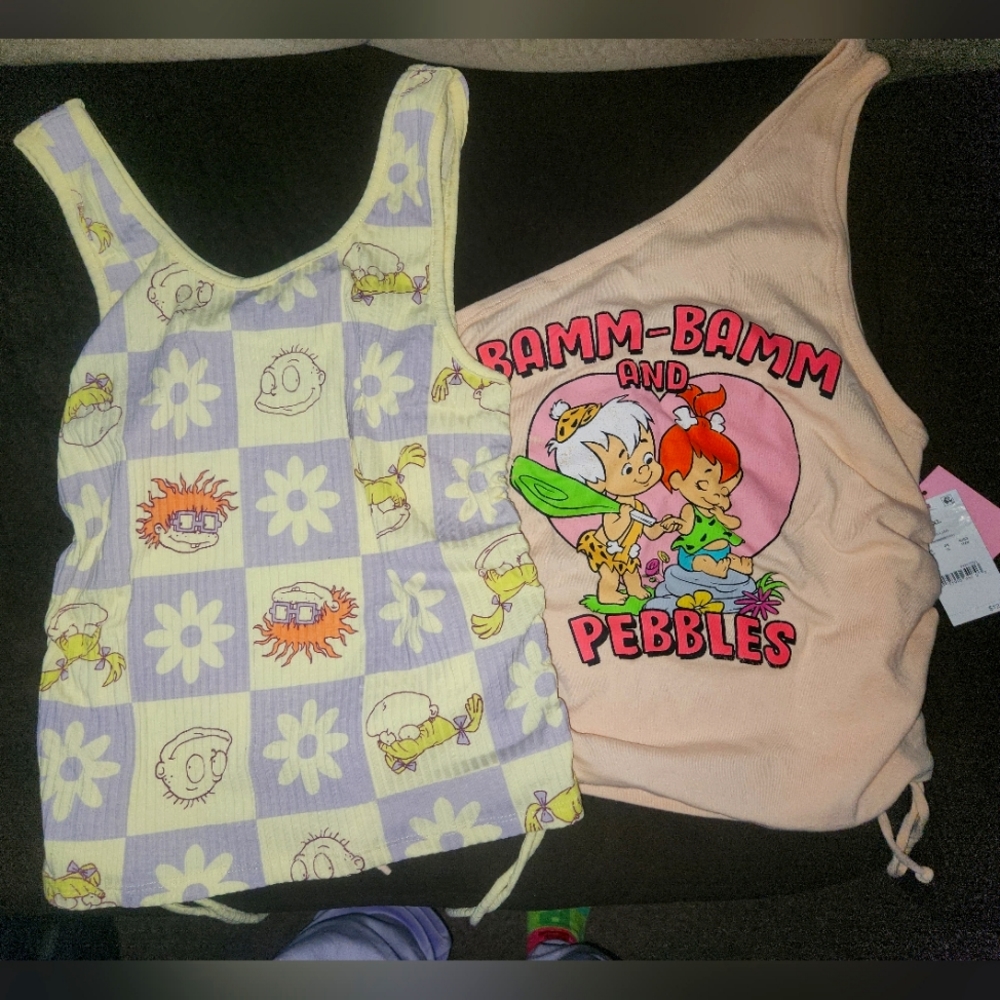 Rugrats and Flintstones shirts